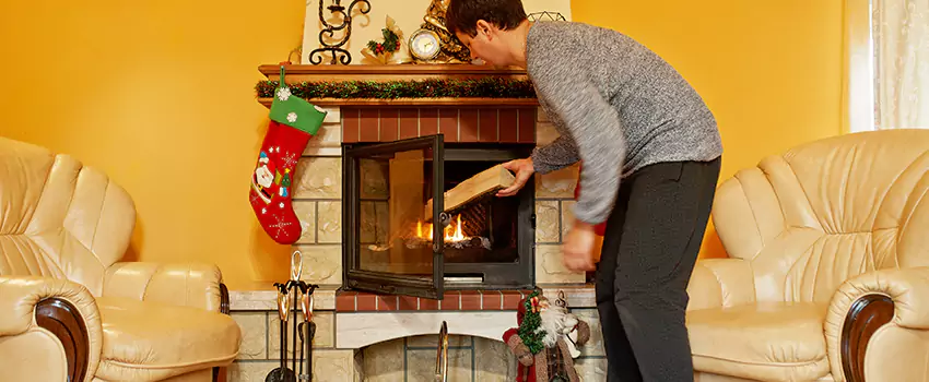 Rusted Metal Fireplace Restoration in Meadow Woods, Florida